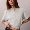 Boxy-T-Shirt mit Logo-Schriftzug Boxy-T-Shirt mit Logo-Schriftzug