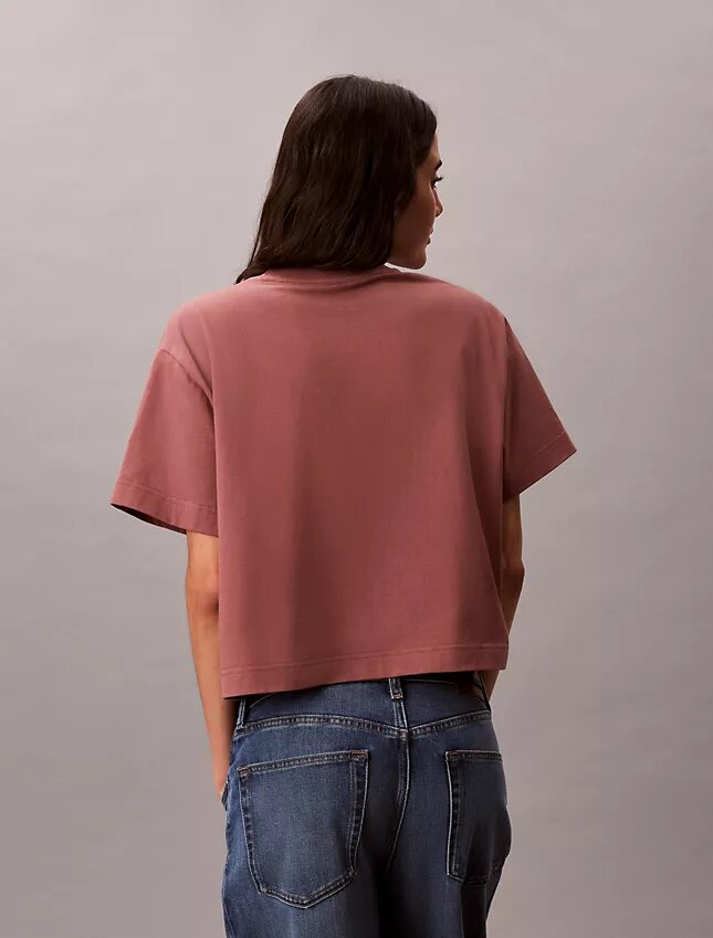 Boxy-T-Shirt mit Logo-Schriftzug Boxy-T-Shirt mit Logo-Schriftzug