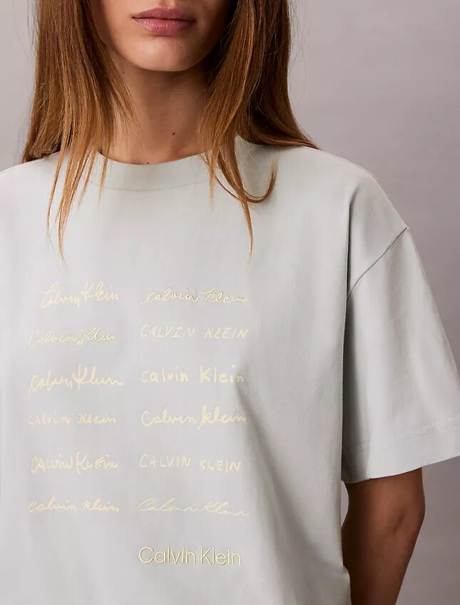 Boxy-T-Shirt mit Logo-Schriftzug Boxy-T-Shirt mit Logo-Schriftzug