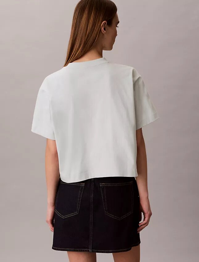 Boxy-T-Shirt mit Logo-Schriftzug Boxy-T-Shirt mit Logo-Schriftzug
