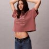 Boxy-T-Shirt mit Logo-Schriftzug Boxy-T-Shirt mit Logo-Schriftzug