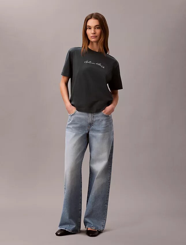 Boxy-T-Shirt mit Schriftzug-Logo Boxy-T-Shirt mit Schriftzug-Logo