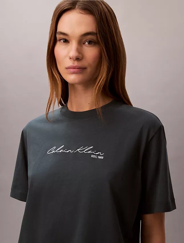 Boxy-T-Shirt mit Schriftzug-Logo Boxy-T-Shirt mit Schriftzug-Logo
