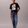 Boxy-T-Shirt mit verwaschenem Schriftzug-Logo