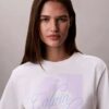 Boxy-T-Shirt mit verwaschenem Schriftzug-Logo