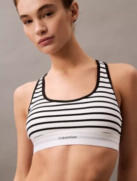 Bralette aus Baumwoll-Modal-Stretch-Rippstoff, leicht gefüttert