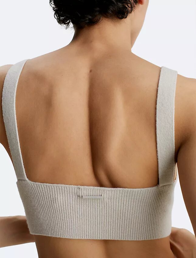 Bralette aus geripptem Wollmischgewebe Bralette aus geripptem Wollmischgewebe