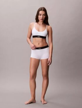 Bralette aus Microfiber mit Stretch und Monogram-Print, Unlined