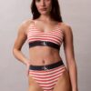 Bralette aus Microfiber mit Stretch und Monogram-Print, Unlined
