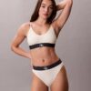 Bralette aus Microfiber mit Stretch und Monogram-Print, Unlined