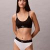 Bralette aus Microfiber mit Stretch und Monogram-Print, Unlined