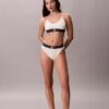 Bralette aus Microfiber mit Stretch und Monogram-Print, Unlined