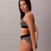 Bralette aus Microfiber mit Stretch und Monogram-Print, Unlined