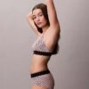Bralette aus Microfiber mit Stretch und Monogram-Print, Unlined
