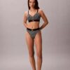 Bralette aus Mikrofaser mit Grafik-Monogram, Stretch und leichtem Futter