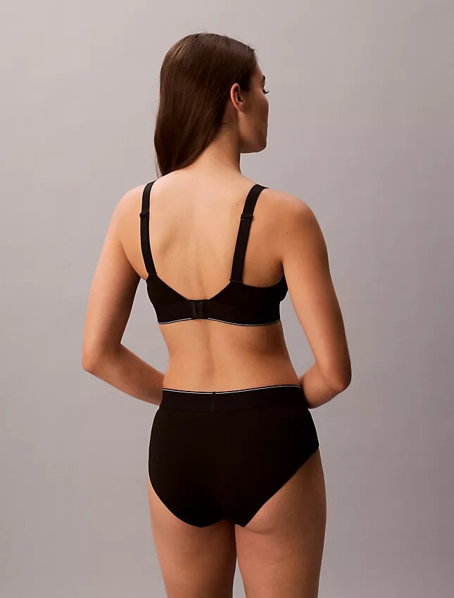 Bralette aus Mikrofaser mit Grafik-Monogram, Stretch und leichtem Futter Bralette aus Mikrofaser mit Grafik-Monogram, Stretch und leichtem Futter