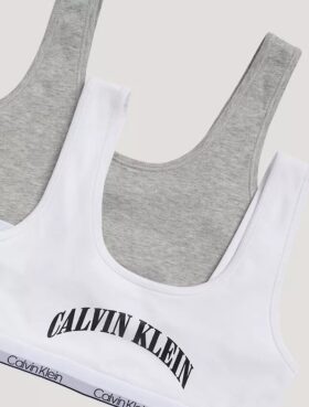 Bralette mit Bogen-Logo-Grafik, 2er-Pack