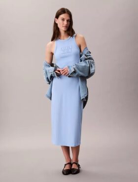 Calvin Klein Logo Midi-Tank-Kleid
