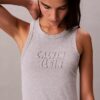Calvin Klein Logo Midi-Tank-Kleid