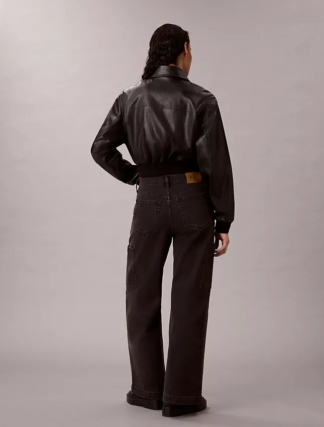 Cargo-Jeans mit weitem Bein Cargo-Jeans mit weitem Bein