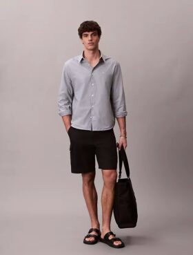 Cargo-Shorts aus Leinenmischung