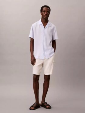 Cargo-Shorts aus Leinenmischung