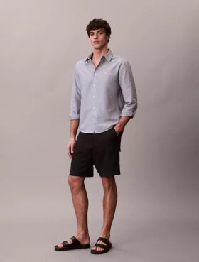 Cargo-Shorts aus Leinenmischung