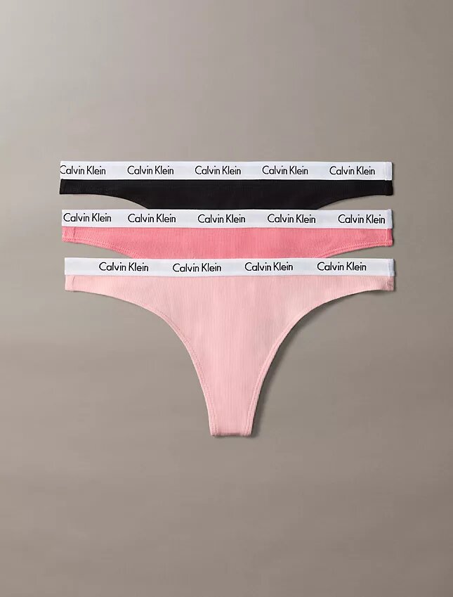 Carousel Cotton Stretch Ripp Thong im 3er-Pack Carousel Cotton Stretch Ripp Thong im 3er-Pack