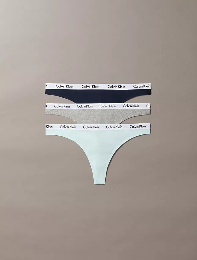 Carousel Cotton Stretch Ripp Thong im 3er-Pack Carousel Cotton Stretch Ripp Thong im 3er-Pack