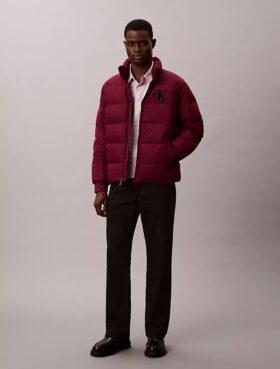 Chenille-Monogram-Daunenjacke