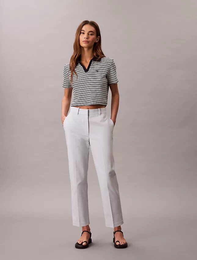 Chino-Hose aus Cotton Stretch mit geradem Schnitt Chino-Hose aus Cotton Stretch mit geradem Schnitt