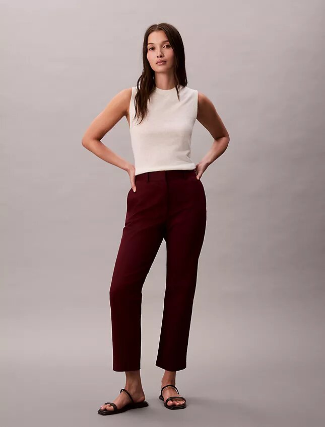 Chino-Hose aus Cotton Stretch mit geradem Schnitt Chino-Hose aus Cotton Stretch mit geradem Schnitt