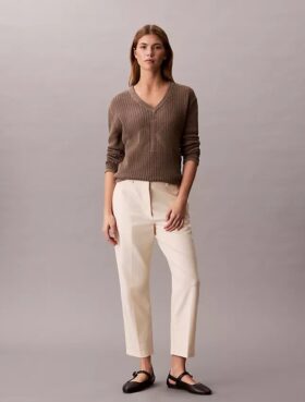 Chino-Hose aus Cotton Stretch mit gerader Passform