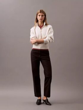 Chino-Hose aus Cotton Stretch mit gerader Passform