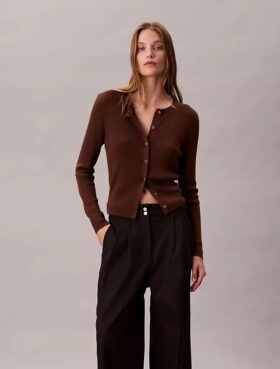 Chino-Hose mit verstellbarem weitem Bein