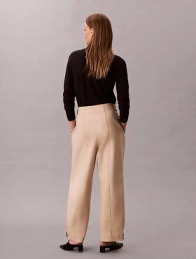 Chino-Hose mit verstellbarem weitem Bein