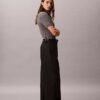 Chino-Hose mit weitem Bein und verkürztem Schnitt
