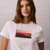 City Sunset Logo-Grafik Klassisches T-Shirt