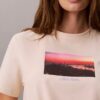 City Sunset Logo-Grafik Klassisches T-Shirt