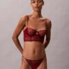 CK Black Bikini mit Blumen-Spitze