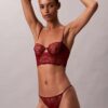 CK Black Bikini mit Blumen-Spitze