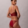 CK Black Bikini mit Blumen-Spitze