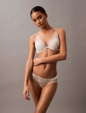 CK Black Bikini mit floraler Spitze