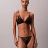 CK Black Bikini mit floraler Spitze