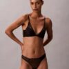 CK Black Floral Lace Leicht gefütterter Plunge-BH