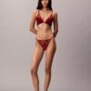CK Black Floral Lace Leicht gefütterter Plunge-BH CK Black Floral Lace Leicht gefütterter Plunge-BH