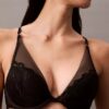 Ck Black Floral Lace Plunge-BH Ck Black Floral Lace Plunge-BH