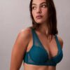 CK Black Geo Lace Leicht gefütterter Plunge-BH CK Black Geo Lace Leicht gefütterter Plunge-BH