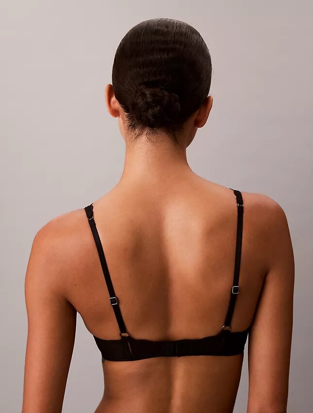 CK Black Geo Lace Leicht gefütterter Plunge-BH CK Black Geo Lace Leicht gefütterter Plunge-BH