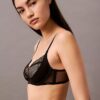 CK Black Plunge-BH aus Geo-Spitze, Unlined CK Black Plunge-BH aus Geo-Spitze, Unlined
